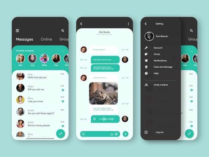 standard WhatsApp app interface on smartphone showing messaging and chat features