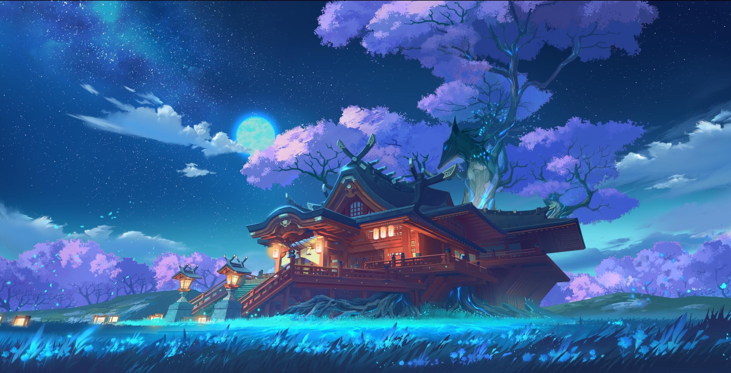 The Purple Beauty of Inazuma. A stroll through Genshin Impact's ...