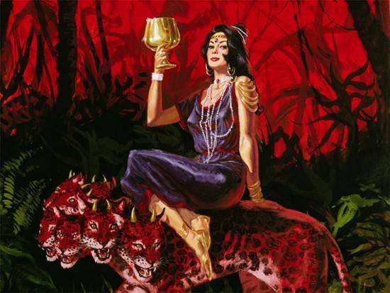 revelations dressed in purple Revelation 17:4 NIV - Bible Scripture Image