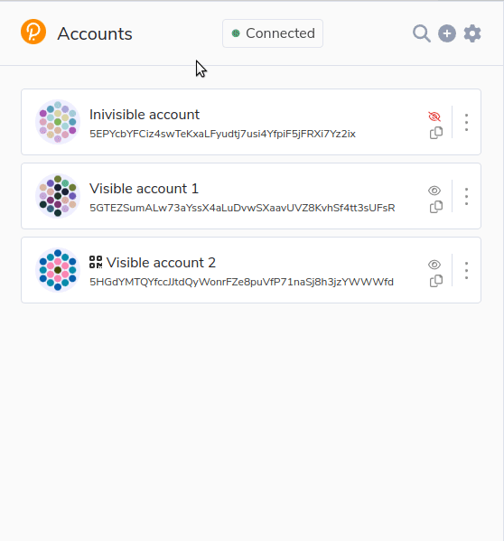 Edit the accounts connected to a Dapp
