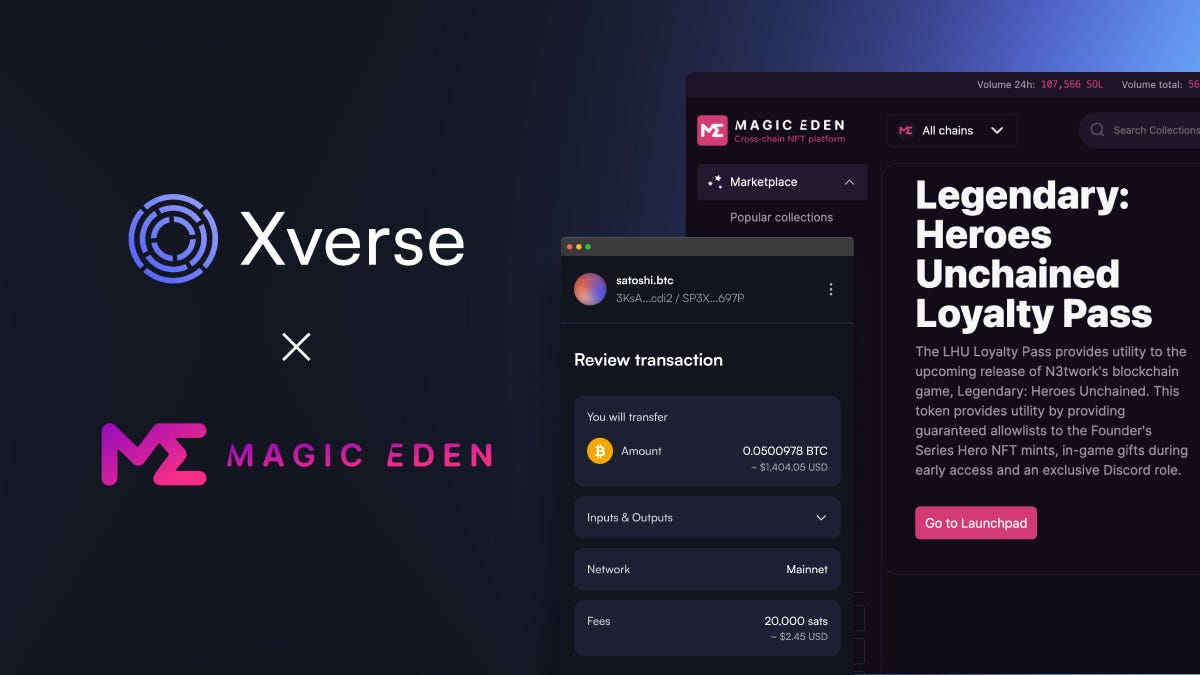 Buy and Sell Ordinals on Magic Eden with Xverse | by Xverse - Web3 Bitcoin  Wallet | Medium