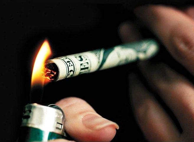 cigarette drawing Cigarette with smoke, hand drawn doodle, drawing in gravure style, sketch  illustration, design element Stock Photo