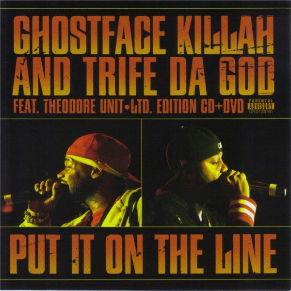 GHOSTFACE KILLAH 直筆サイン入りポスター 未使用 Signed Ghostface Killah Raekwon and Cappadonna Vinyl Iron