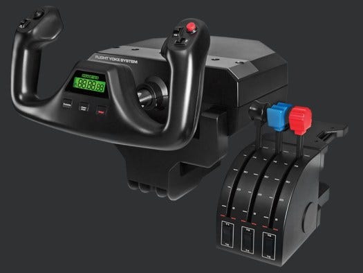 【動作確認済み】Saitek PRO Flight Yoke System Amazon.com: Logitech G Saitek PRO USB Flight Yoke System