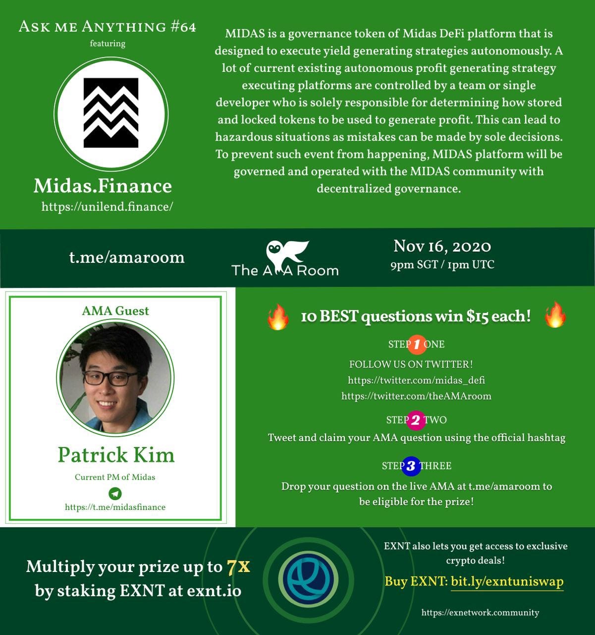Midas.finance AMA with Patrick Kim | by Steven Jim | The AMA Room | Medium