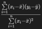 Simple Linear Regression - Slope (Coefficient) Formula, Image by author