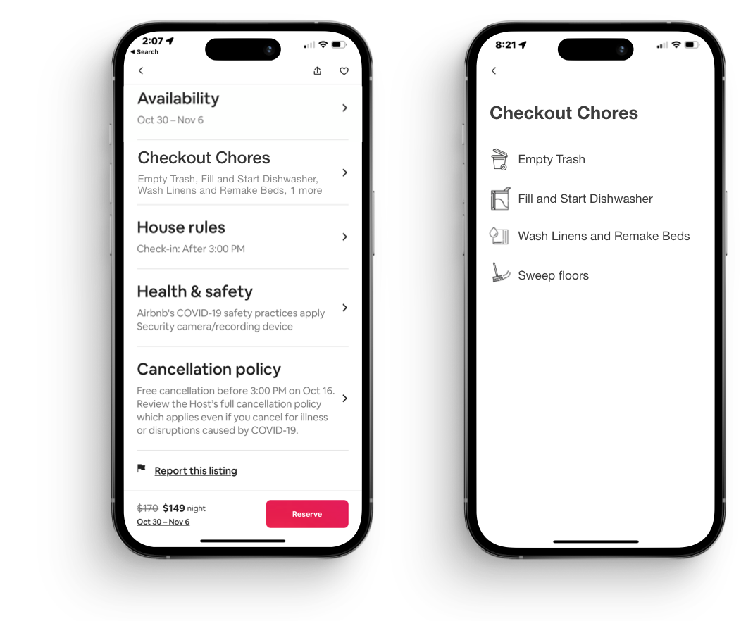 Introducing Checkout Chores — making AirBnB checkouts a breeze | by David  Kottcamp | Enhancement Request | Medium