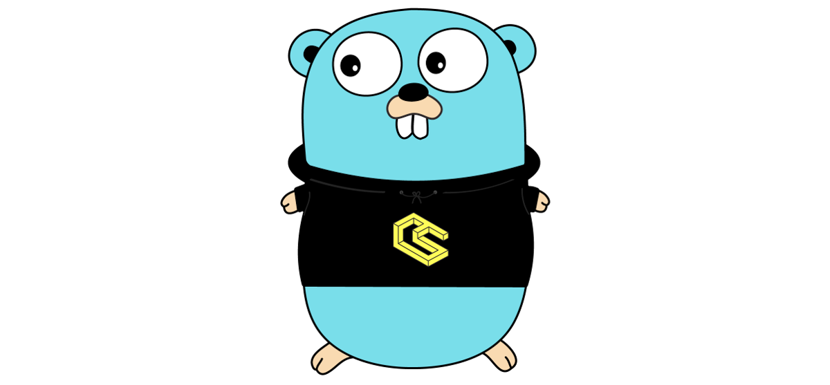 The eponymous Golang gopher in a ChainSafe hoodie.