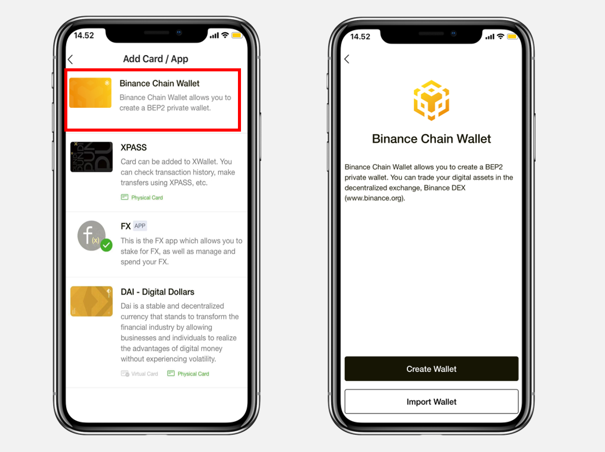 How to connect XWallet app to Binance Chain Wallet and Binance DEX | by  Pundi X (writers) | Pundi X | Medium