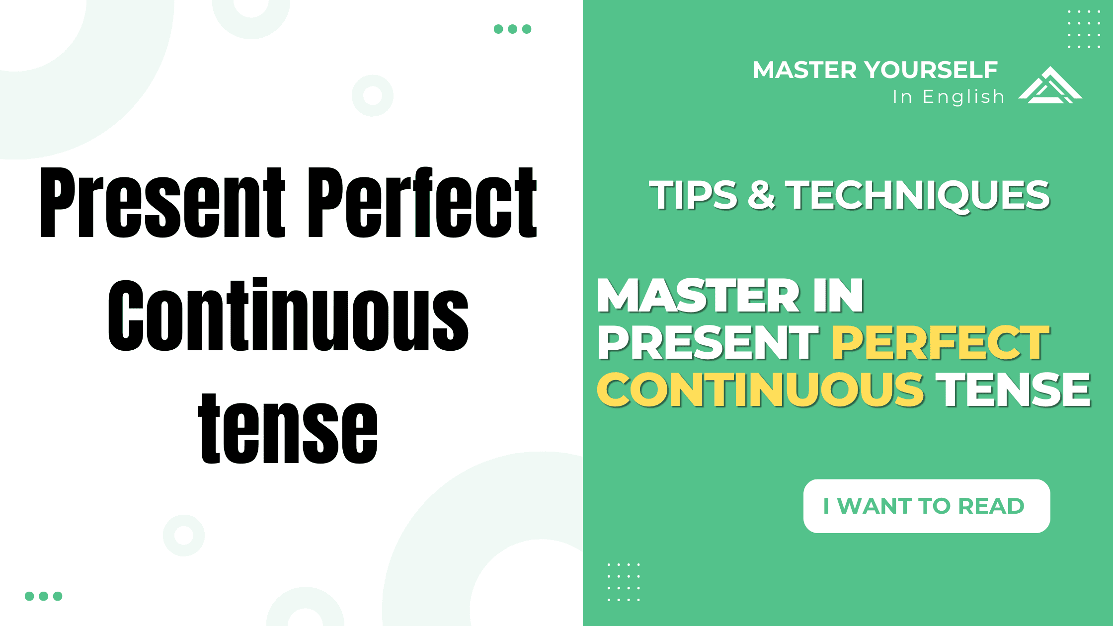 Present Perfect Continuous Tense Ginseng English Learn