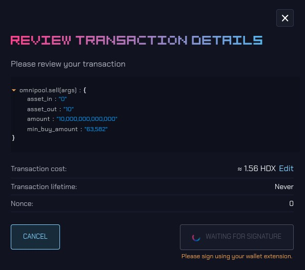 Transaction swap review