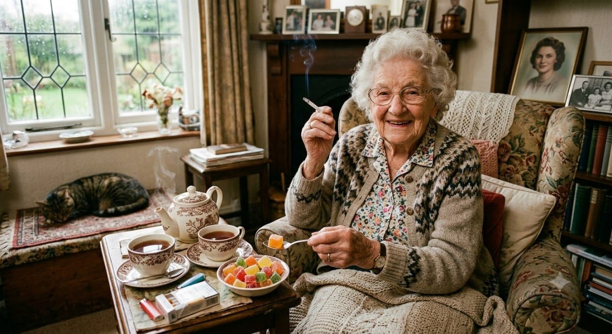 woman smokes 100 cigarettes a day Meet the Oldest Person Ever Documented: Jeanne Calment Lived from 1875 to 1997. Lifespan: 122 years and 164 days  the longest ever verified. Her lifestyle was anything but ordinary: Smoked Pregnant smoker who lit up