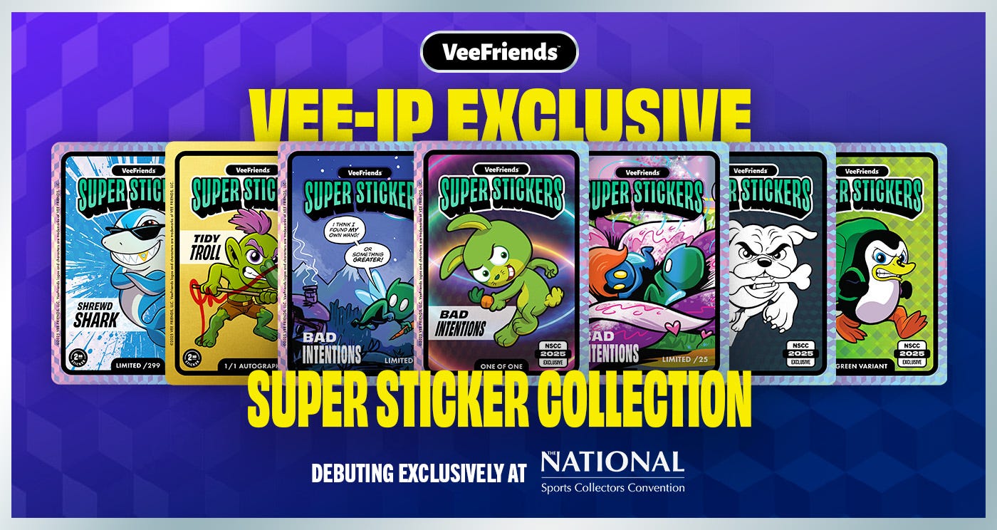 PSAマガジン super stickers TOLERANT TUNA/55 2025 VeeFriends Super Stickers PSA Exclusive - Tolerant Tuna