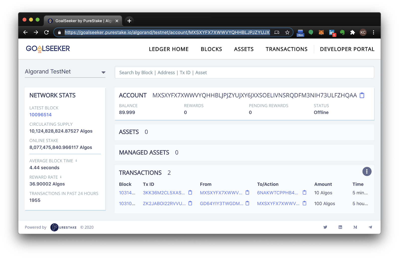 Demonstration of Algorand with JavaScript SDK | by KC Tam | Medium