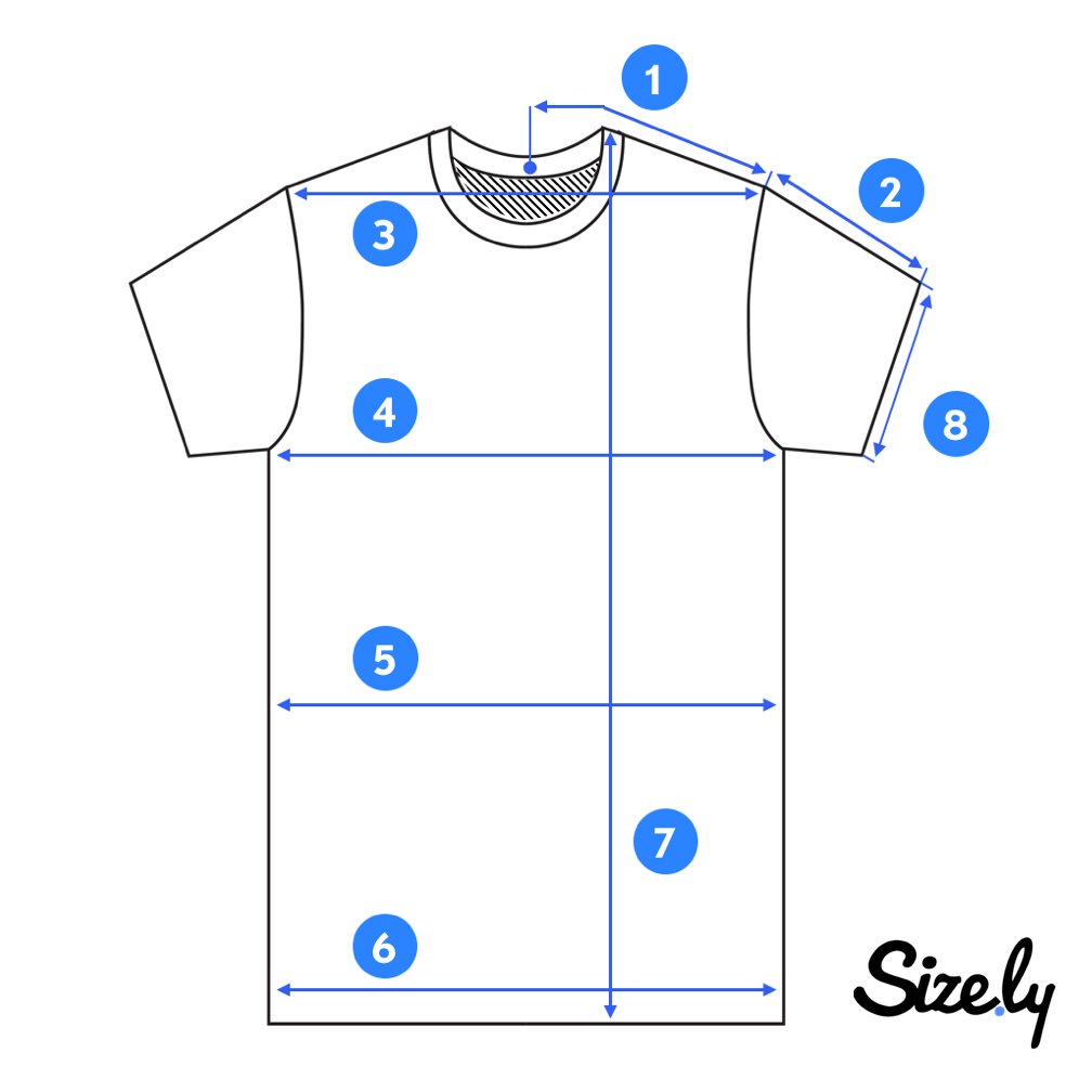 How to Measure a T-Shirt?. Before we start with the measuring, lay… | by  Sizely | Medium, image size:1008x1008