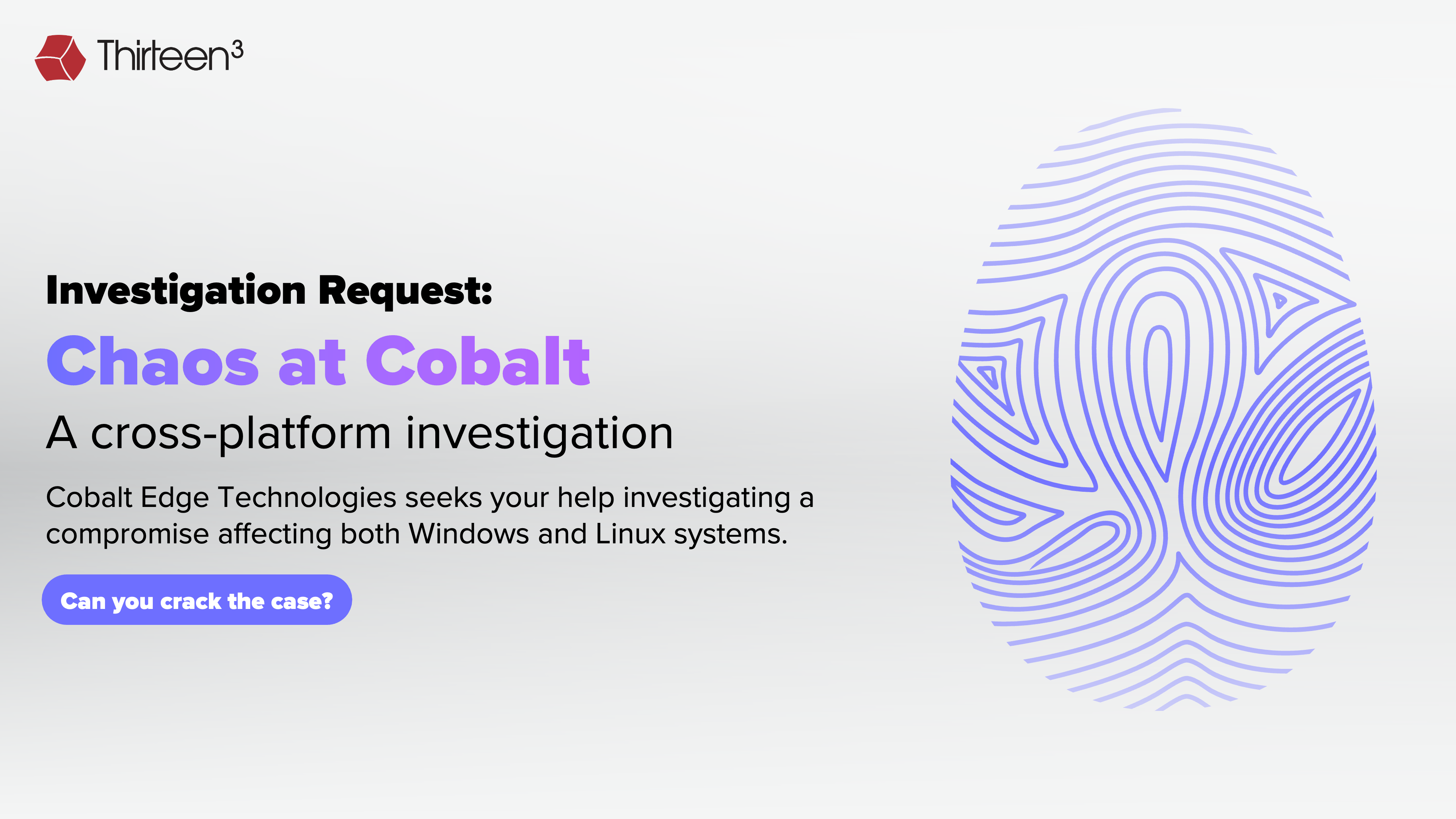 ●UNDA INVESTIGATION 13Cubed] Chaos at Cobalt Challenge — Investigating Windows
