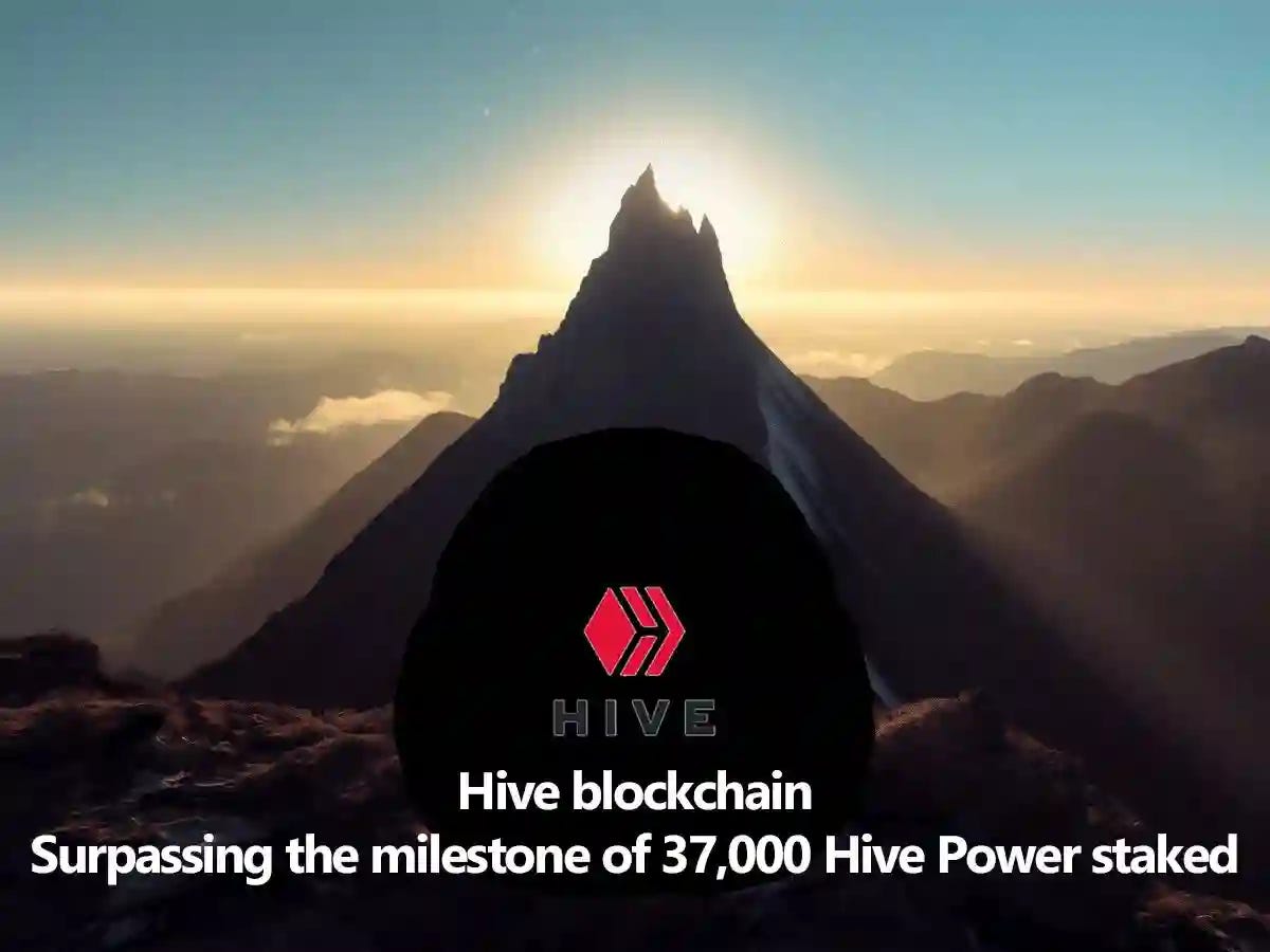 Hive blockchain — Surpassing the milestone of 37,000 Hive Power staked | by  CryptoLife | Medium