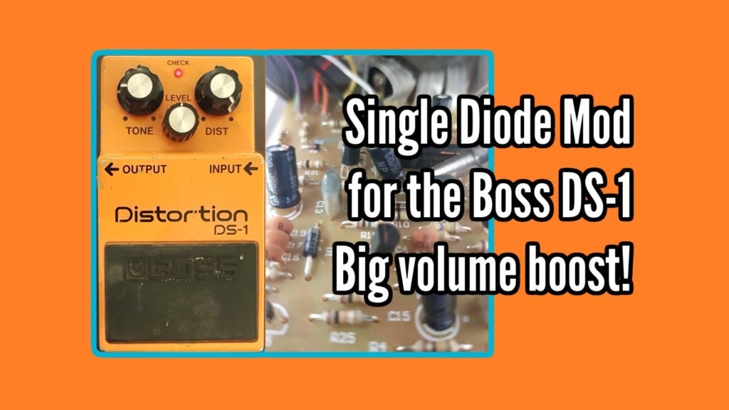 BOSS DS-1 MOD モディファイ　良音 BOSS DS-1 MidBoost Mod Demo - YouTube