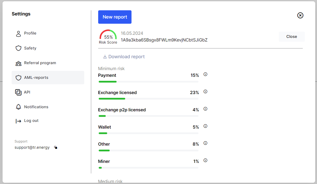 AML verification of BTC crypto wallet through the TR.ENERGY service | by  TR.ENERGY - Save up to 69% on fees USDT TRC-20 | Medium