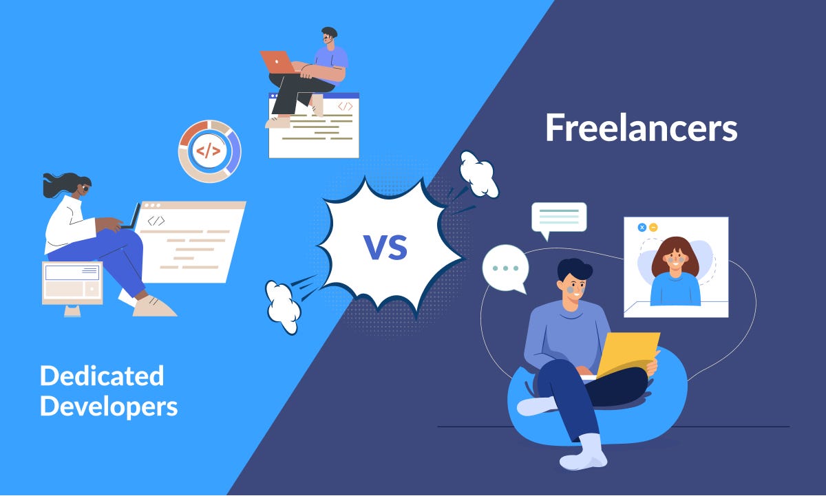 Dedicated Developers vs. Freelancers: Which One To Hire For Your Next  Project | by Emma Jhonson | Nerd For Tech | Medium
