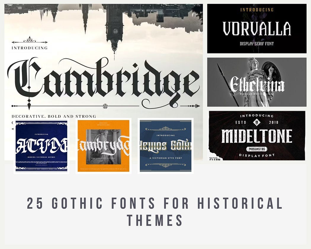 25 Gothic Fonts For Historical Themes | Bootcamp, image size:1050x840