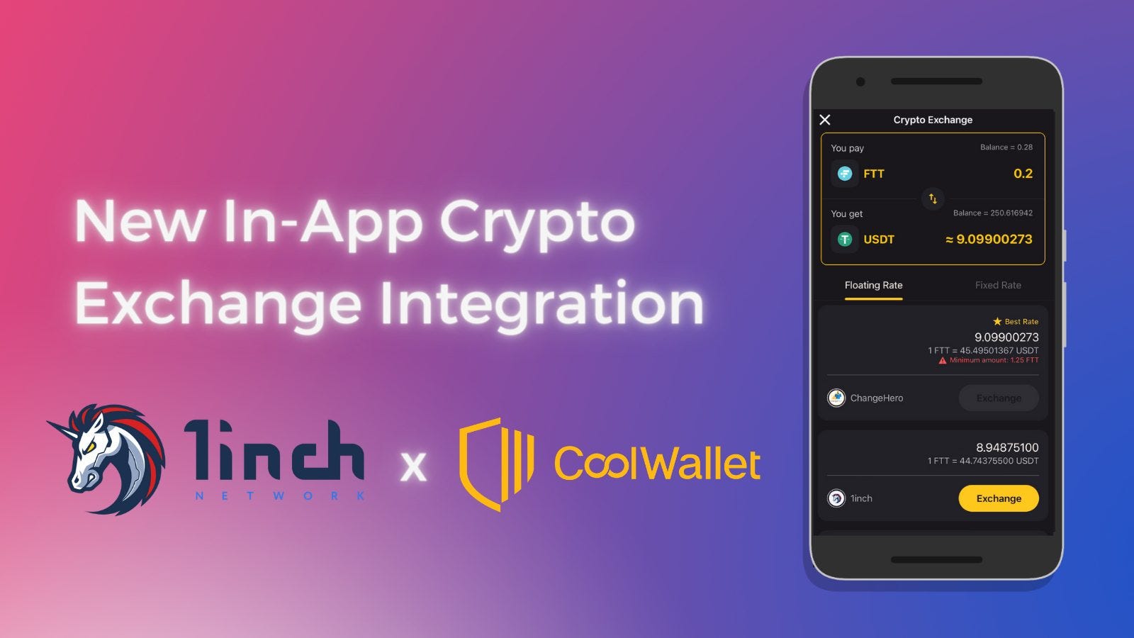Using 1inch DEX on CoolWallet: Step-by-Step Instructions | by CoolBitX |  Medium