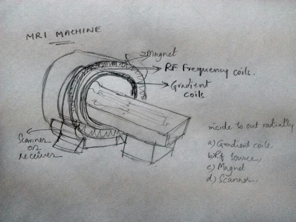 Schematic Diagram Of An Mri Machine Illustrating The Concentric