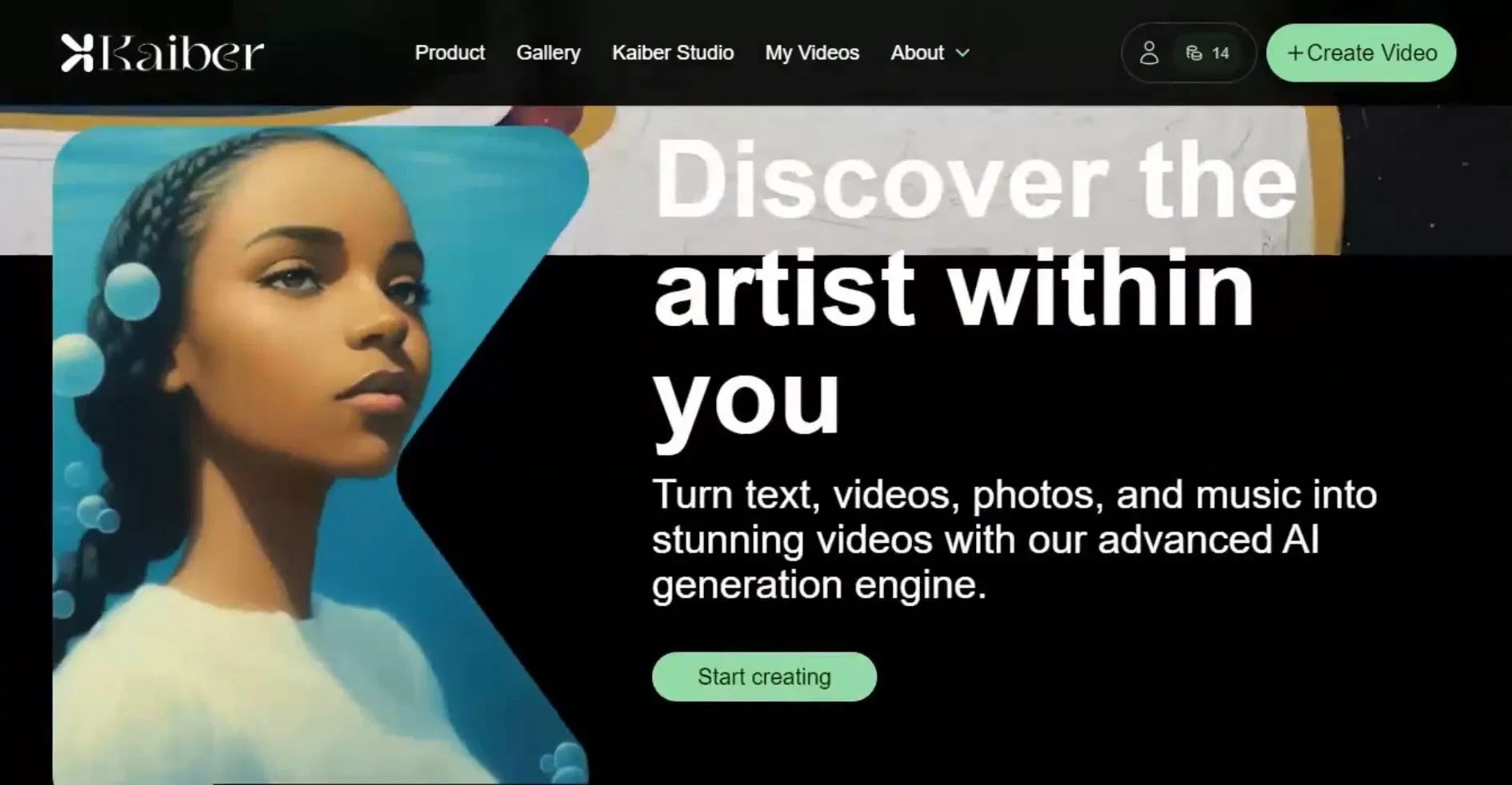 Kaiber transforms images and music into animated videos, perfect for creative storytelling, explainer content, and visually engaging multimedia experiences.