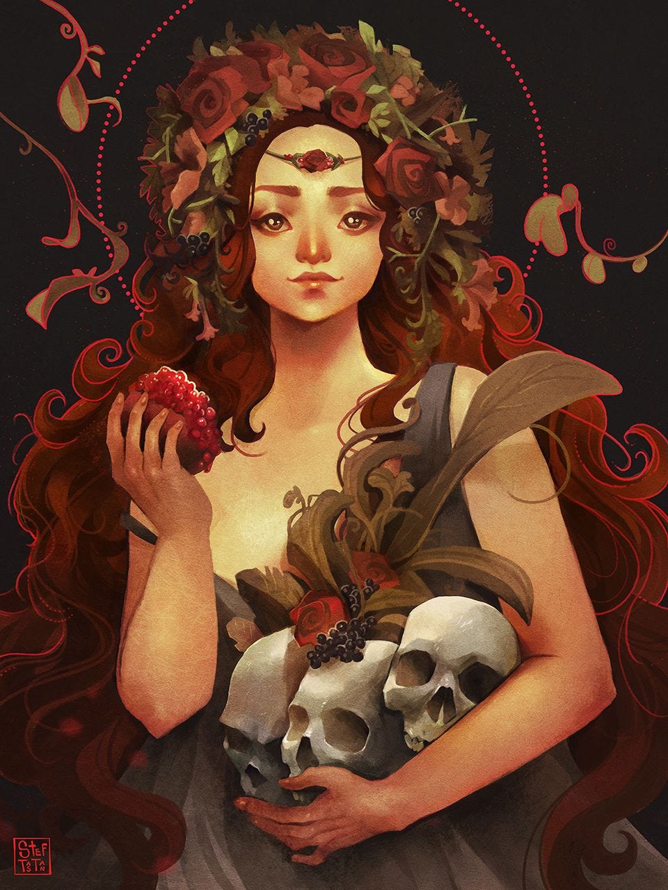 Kore, Dread Goddess of the Underworld | by Emma's Book Talks | Mythology  Journal | Medium, image size:960x1280