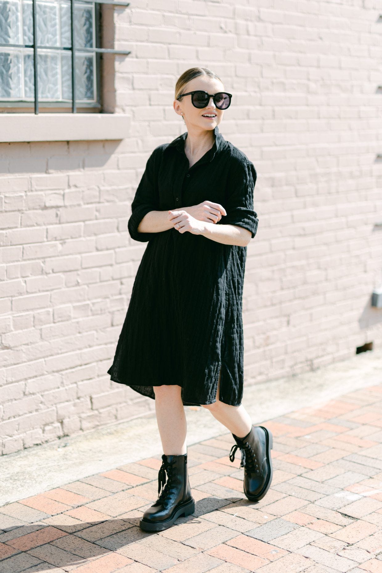 black long sleeve turtleneck mini dress Éterne Long Sleeve Turtleneck Mini Dress | Black | Size S main image 0