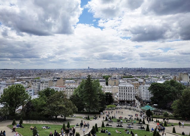 What was the view of Paris from Montmartre like in the 1870's and