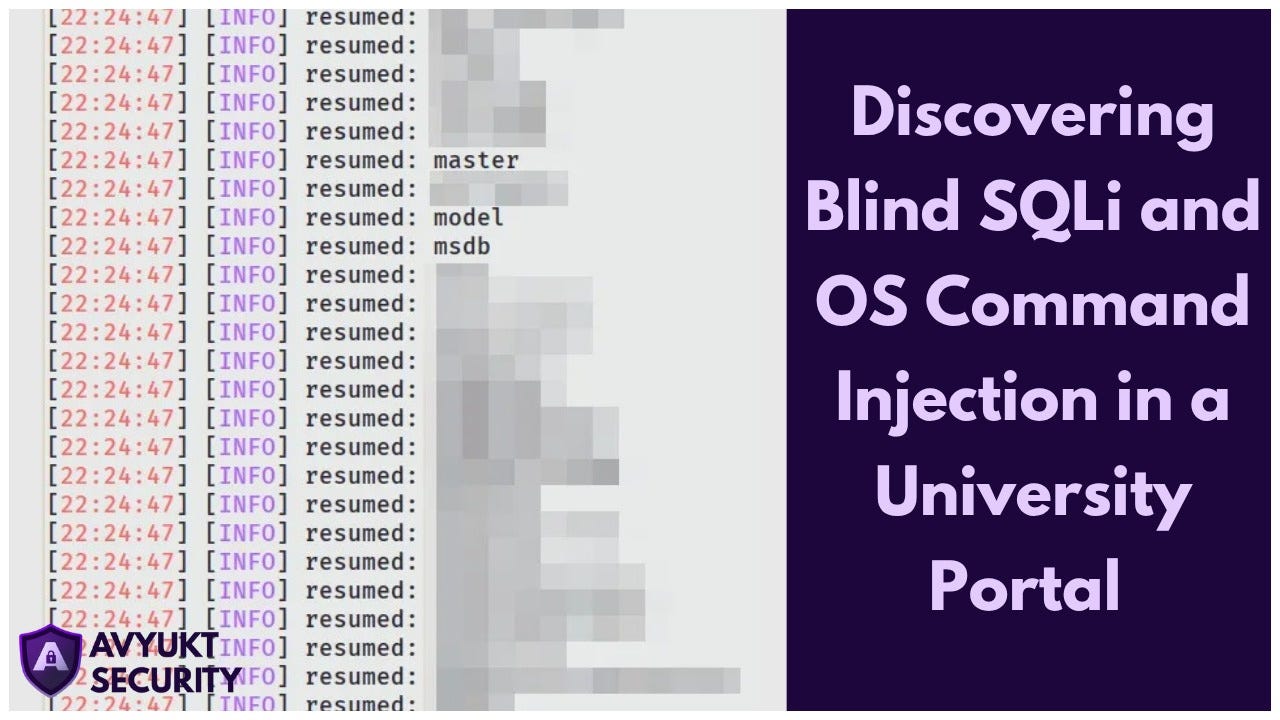Discovery of Blind SQL Injection and OS Command Injection