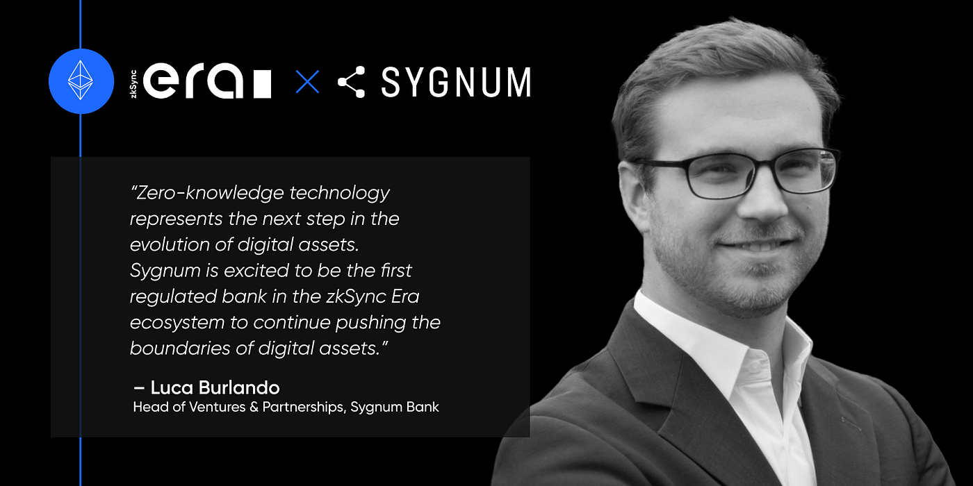 Криптовалютний банкінг з Sygnum. Sygnum Bank приєднується до zkSync Era |  by Matter Labs Ukrainian Unofficial | Medium