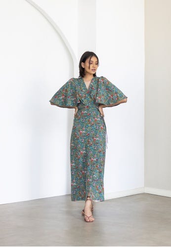 slim fit dress slacks Summer Batik Dress: Green  Chen Burkett New York