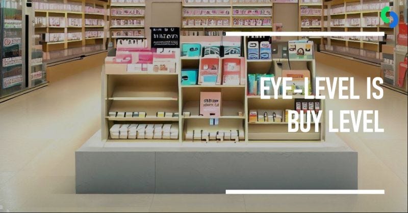Eye level visual merchandising 