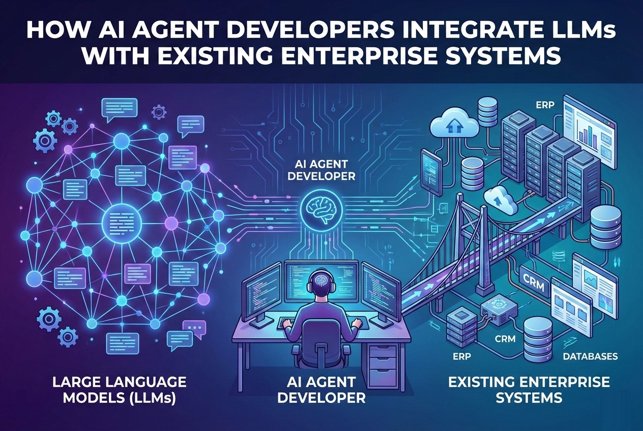 How AI Agent Developers Integrate LLMs With Existing Enterprise Systems | Artificial Intelligence in Plain English