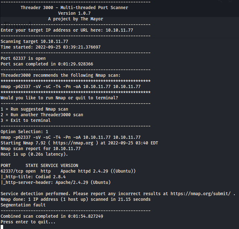 Linux][Easy][THM] IDE WriteUp. Initial nmap scan reveals an open