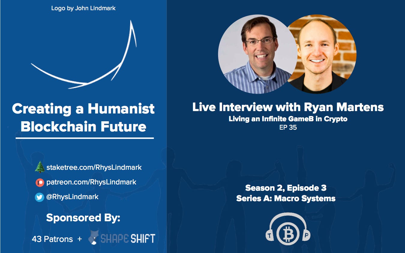 35 Live Two-Way Interview with Ryan Martens and Rhys Lindmark: Living an  Infinite GameB in Crypto | by Rhys Lindmark | Medium