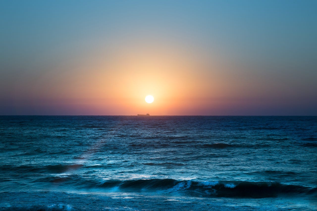 The sky is blue. The ocean is, too. But the reasons why are very