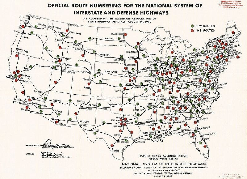 1957 - Interstate Highway Plan