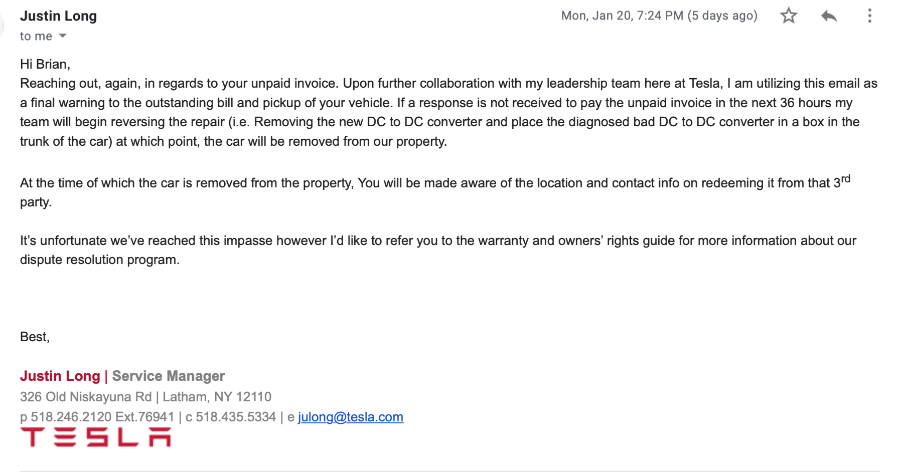 Tesla invoices…a comparison. This is a short story. It will need a