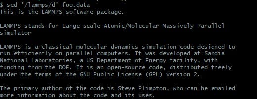 How to use SED to manipulate text files (Part 2: pattern, regular