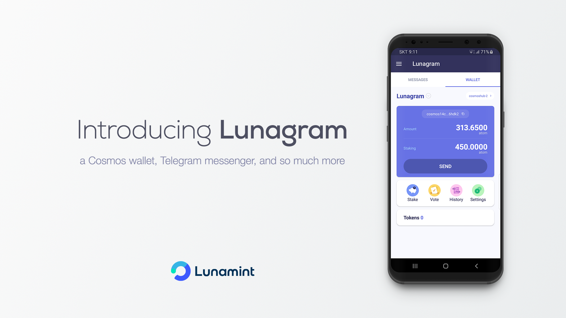 Introducing Lunagram — a Cosmos Wallet inside Telegram messenger | by  Lunamint | Lunamint ATLAS | Medium