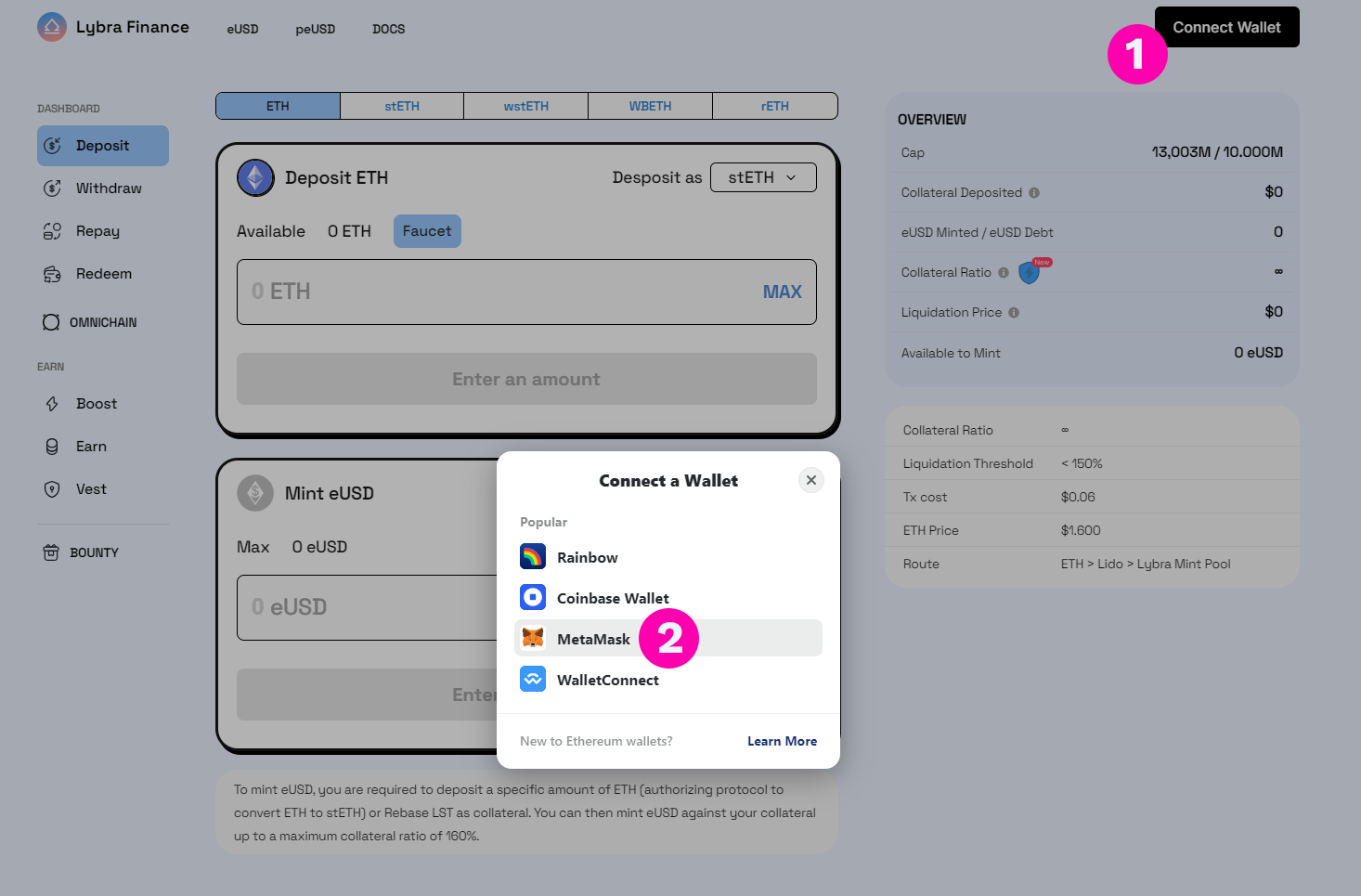 Tutorial: Lybra Finance V2 Testnet with Rabby Wallet | by godmode | Medium