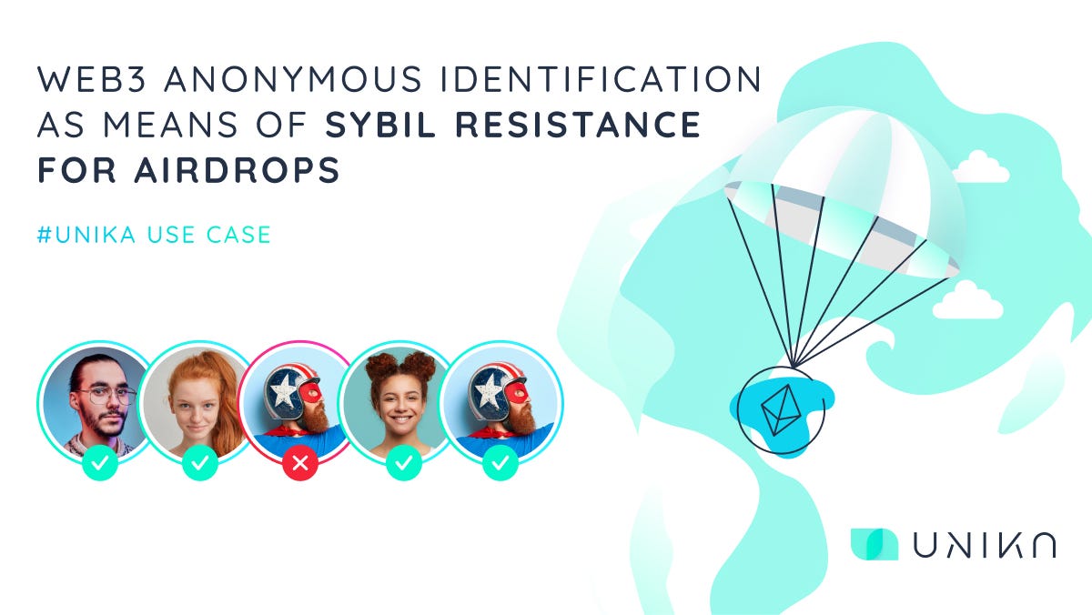 Web3 Anonymous Identification As Means of Sybil Resistance for Airdrops:  Unika Use Case | by Unika Network | Medium