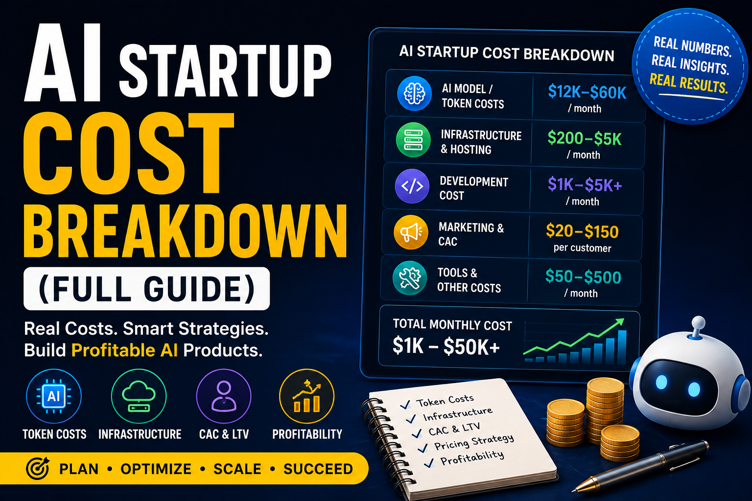 AI Startup Cost Breakdown (Full Guide): Real Costs, Token Economics, CAC, and How to Stay Profitabl