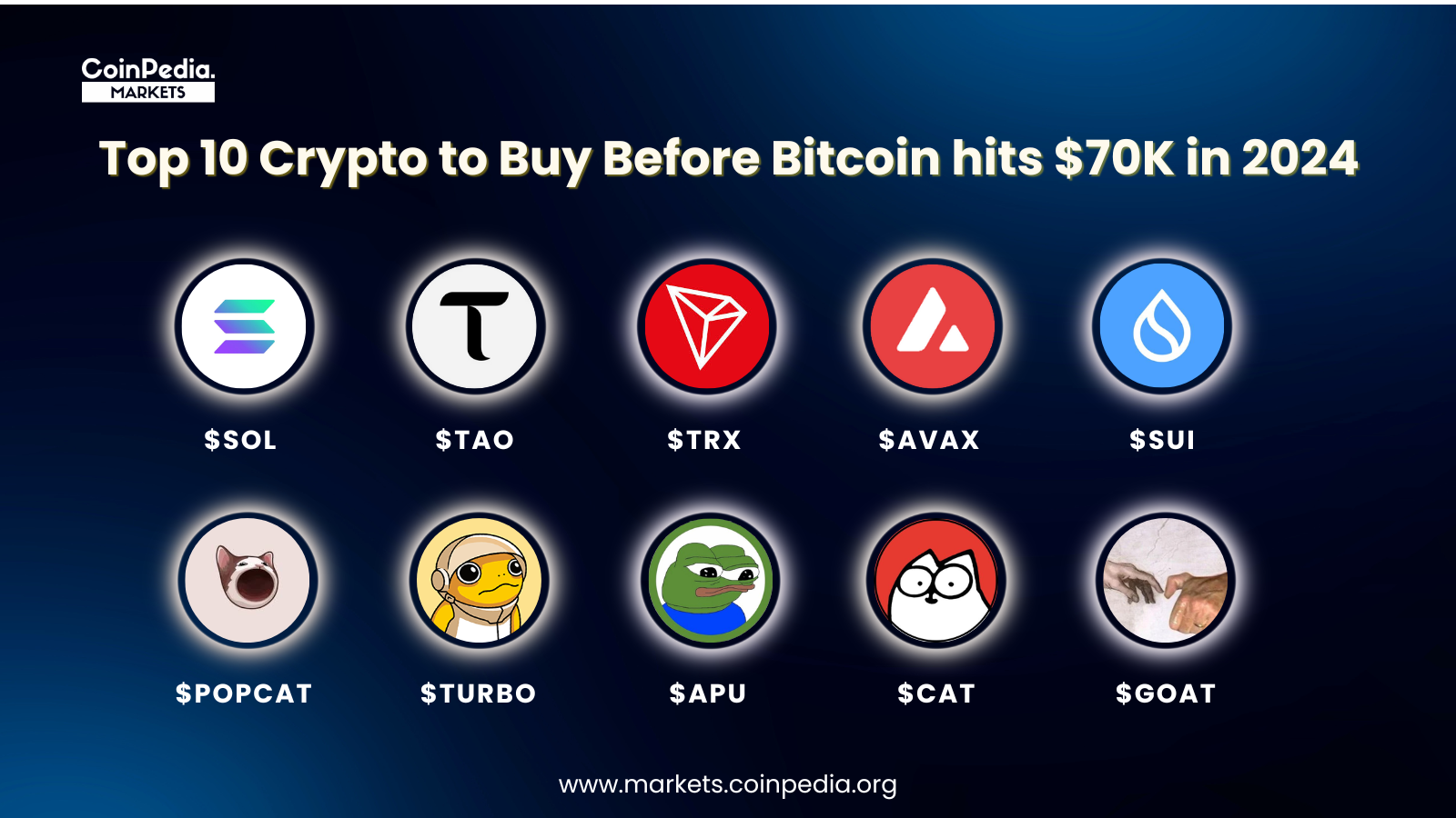 Top 10 Crypto to Buy Before Bitcoin hits $70K in 2024 | by CoinPedia  Markets | Medium