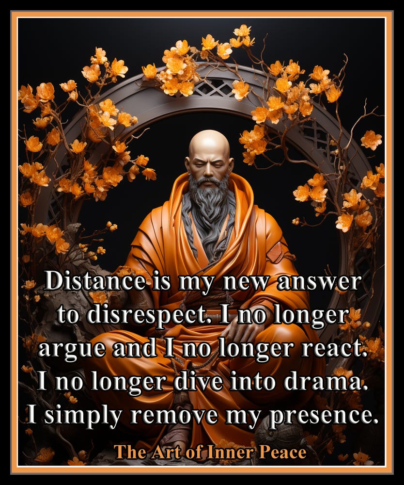 The Art of Inner Peace. Distance is my new answer to… | by Bohdi Sanders |  Medium, image size:834x1000