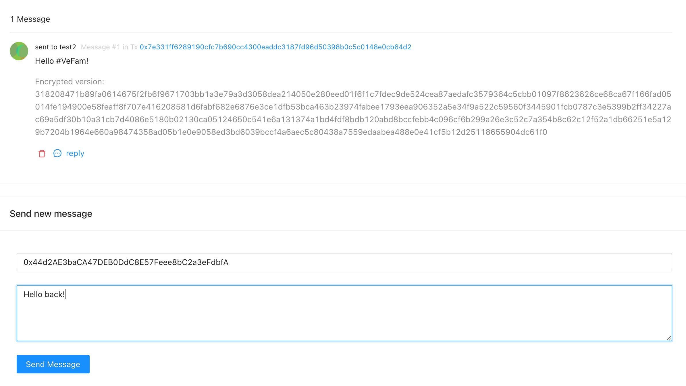 Private Messaging on the Blockchain | by favo | vechain.energy