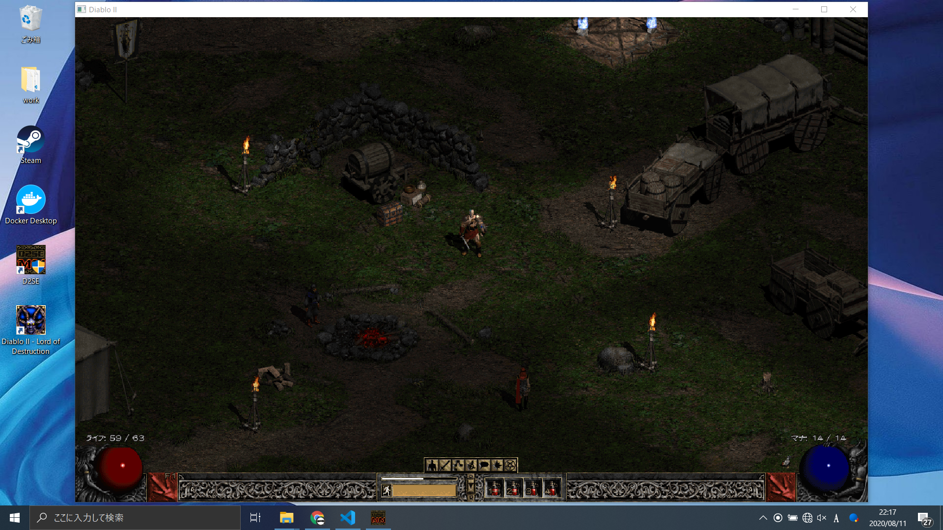 Diablo2 on Windows10. COVIDの影響でなかなか外にも出れず部屋を整理